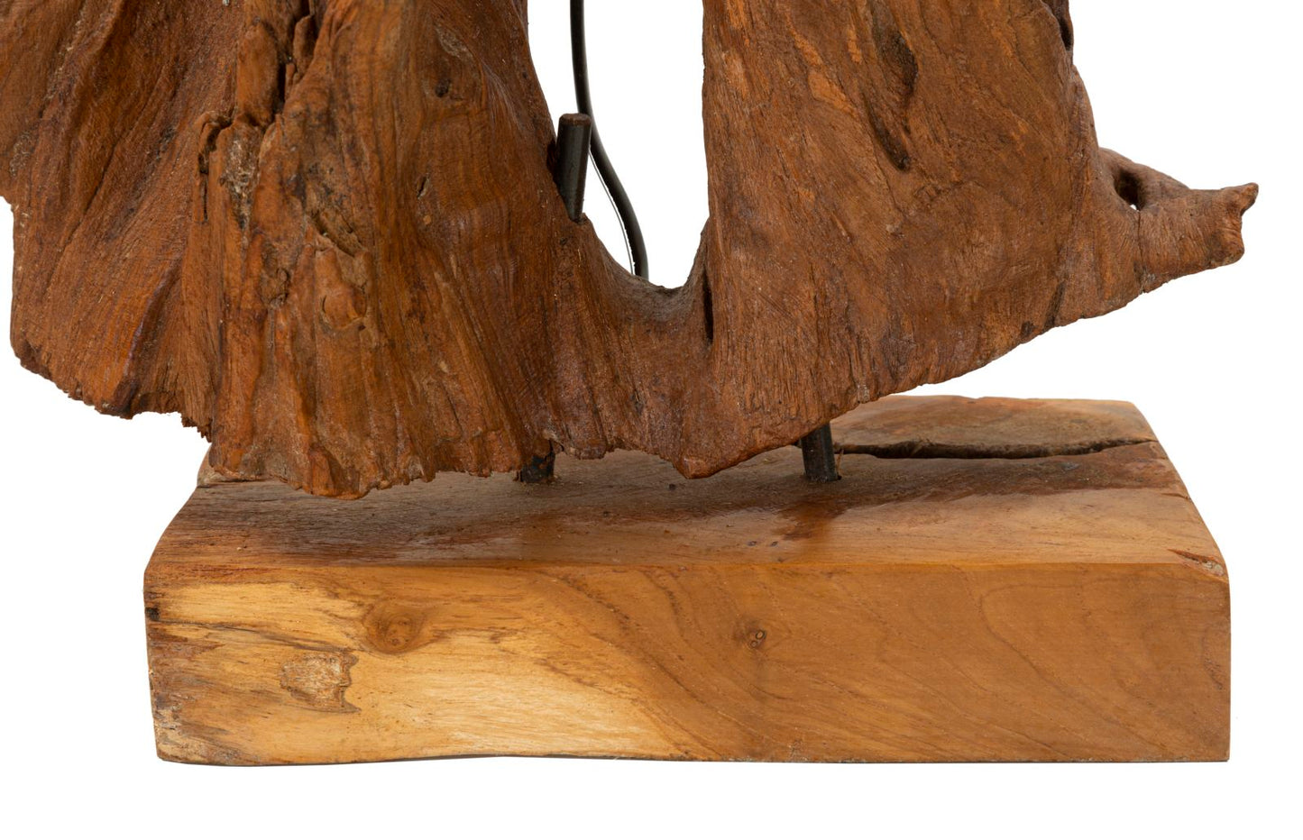 LAMPADA DA TAVOLO IN TEAK RICICLATO CM 35X80 (PEZZI UNICI - NON RIP. IN SERIE)