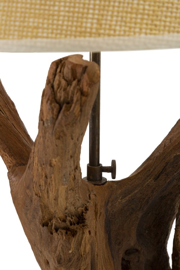 LAMPADA DA TAVOLO IN TEAK RICICLATO CM 35X80 (PEZZI UNICI - NON RIP. IN SERIE)