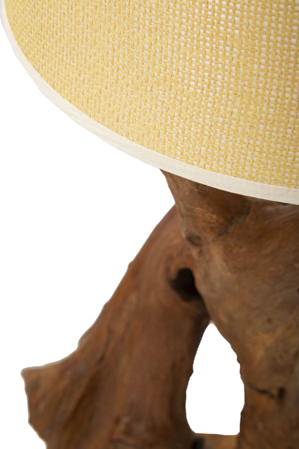 LAMPADA DA TAVOLO IN TEAK RICICLATO CM 35X80 (PEZZI UNICI - NON RIP. IN SERIE)