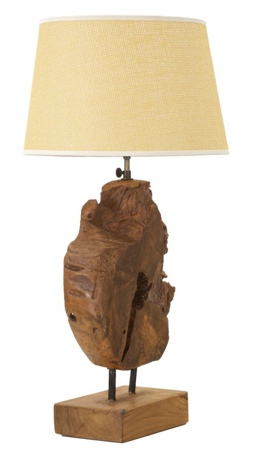 LAMPADA KEPALA IN TEAK RICICLATO CM 35X69 (PEZZI UNICI - NON RIP. IN SERIE)