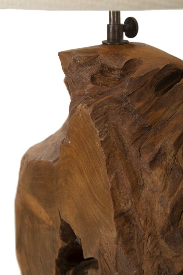 LAMPADA KEPALA IN TEAK RICICLATO CM 35X69 (PEZZI UNICI - NON RIP. IN SERIE)