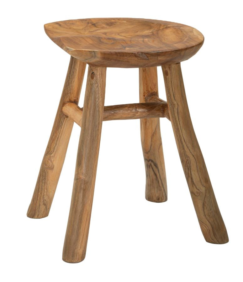 SGABELLO SEL SLIM IN TEAK RIC. CM 35X30X42 (PEZZI UNICI - NON RIP. IN SERIE)