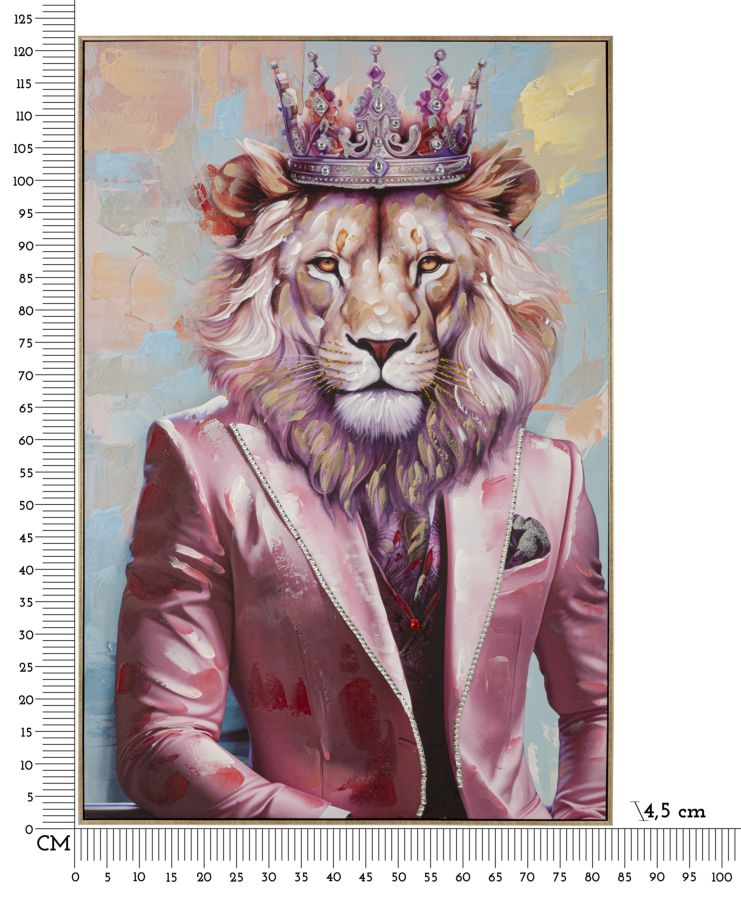 DIPINTO SU TELA KING -A- C/CORNICE 82X4,5X122