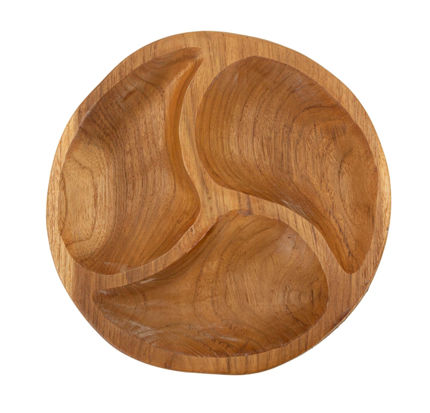 S/TASCHE 3 PARTI IN TEAK RIC. CM Ø 25,5X3  (PEZZI UNICI - NON RIP. IN SERIE)