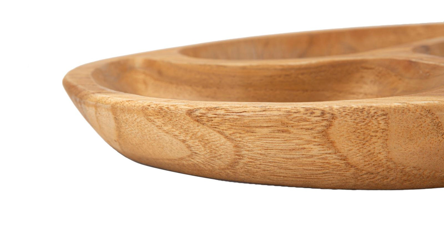 S/TASCHE 3 PARTI IN TEAK RIC. CM Ø 25,5X3  (PEZZI UNICI - NON RIP. IN SERIE)