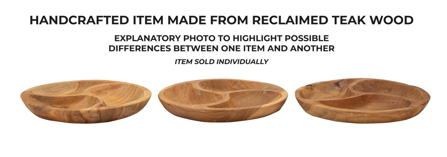 S/TASCHE 3 PARTI IN TEAK RIC. CM Ø 25,5X3  (PEZZI UNICI - NON RIP. IN SERIE)