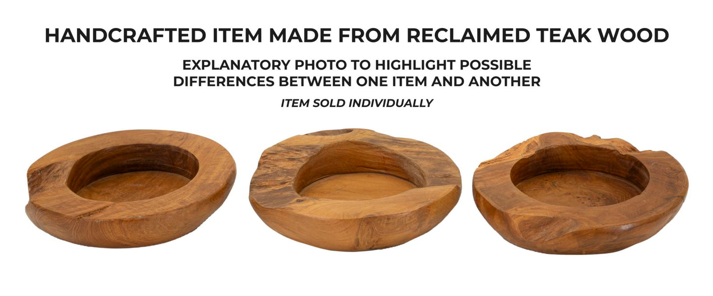 S/TASCHE ERUSI IN TEAK RIC. CM Ø 20X6  (PEZZI UNICI - NON RIP. IN SERIE)