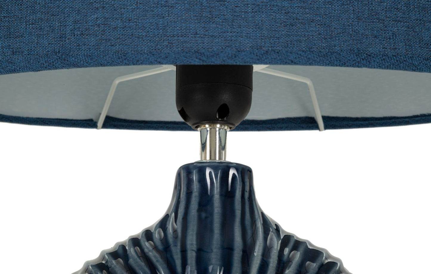 LAMPADA DA TAVOLO SETA BLU CM 28,5X15X43