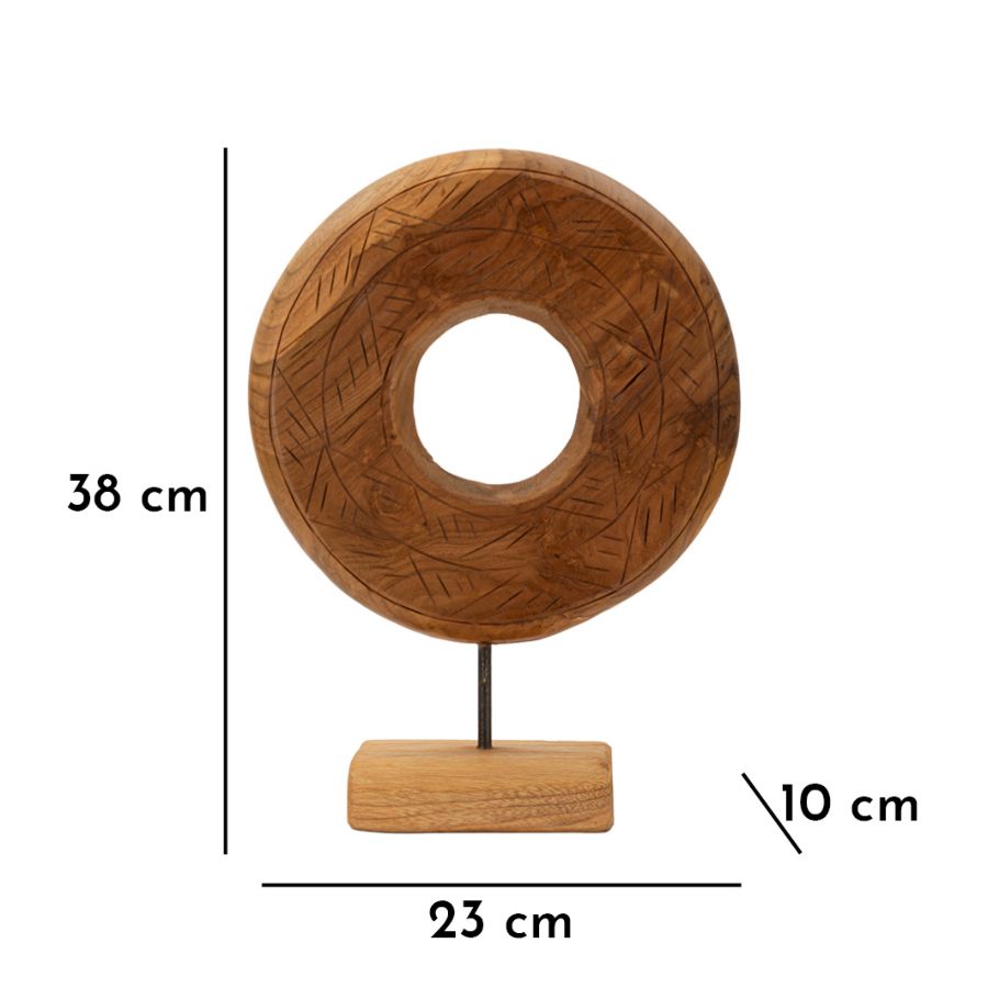 SCULTURA DORAT IN TEAK RICICLATO CM 28X10X38 (PEZZI UNICI - NON RIP. IN SERIE)