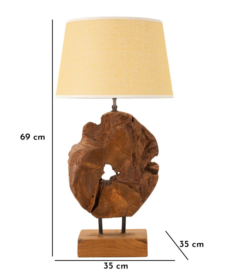 LAMPADA KEPALA IN TEAK RICICLATO CM 35X69 (PEZZI UNICI - NON RIP. IN SERIE)