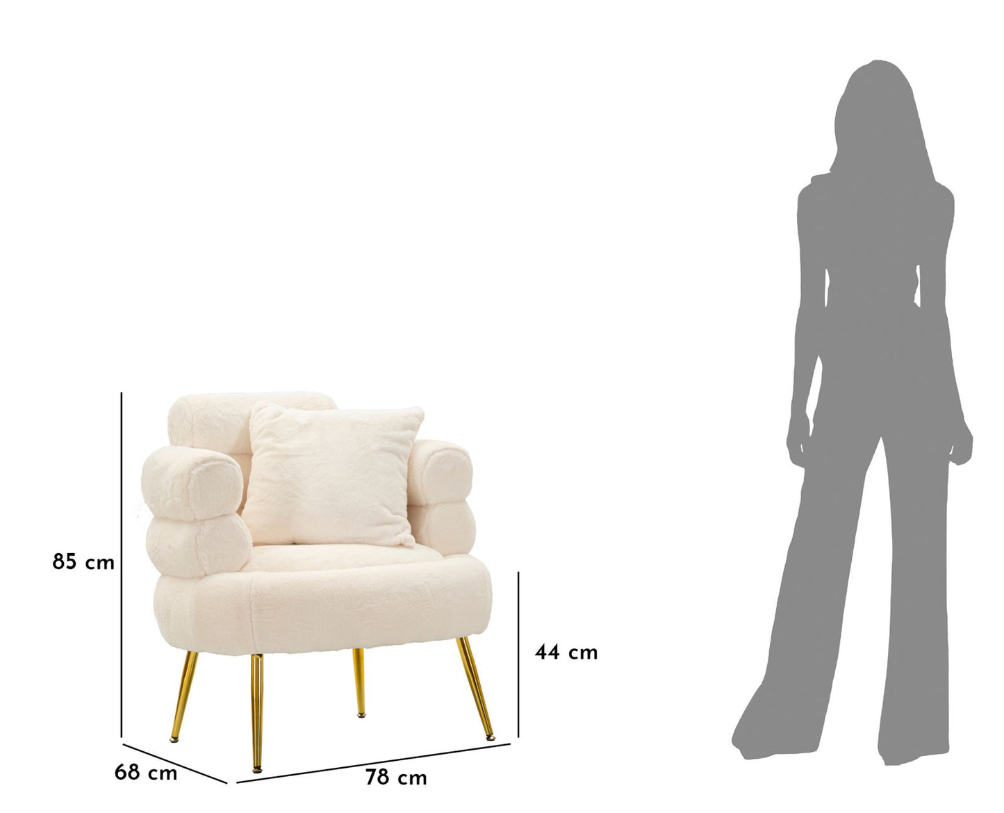 POLTRONA SOFFY PLUS C/CUSCINO CM 78X68X85