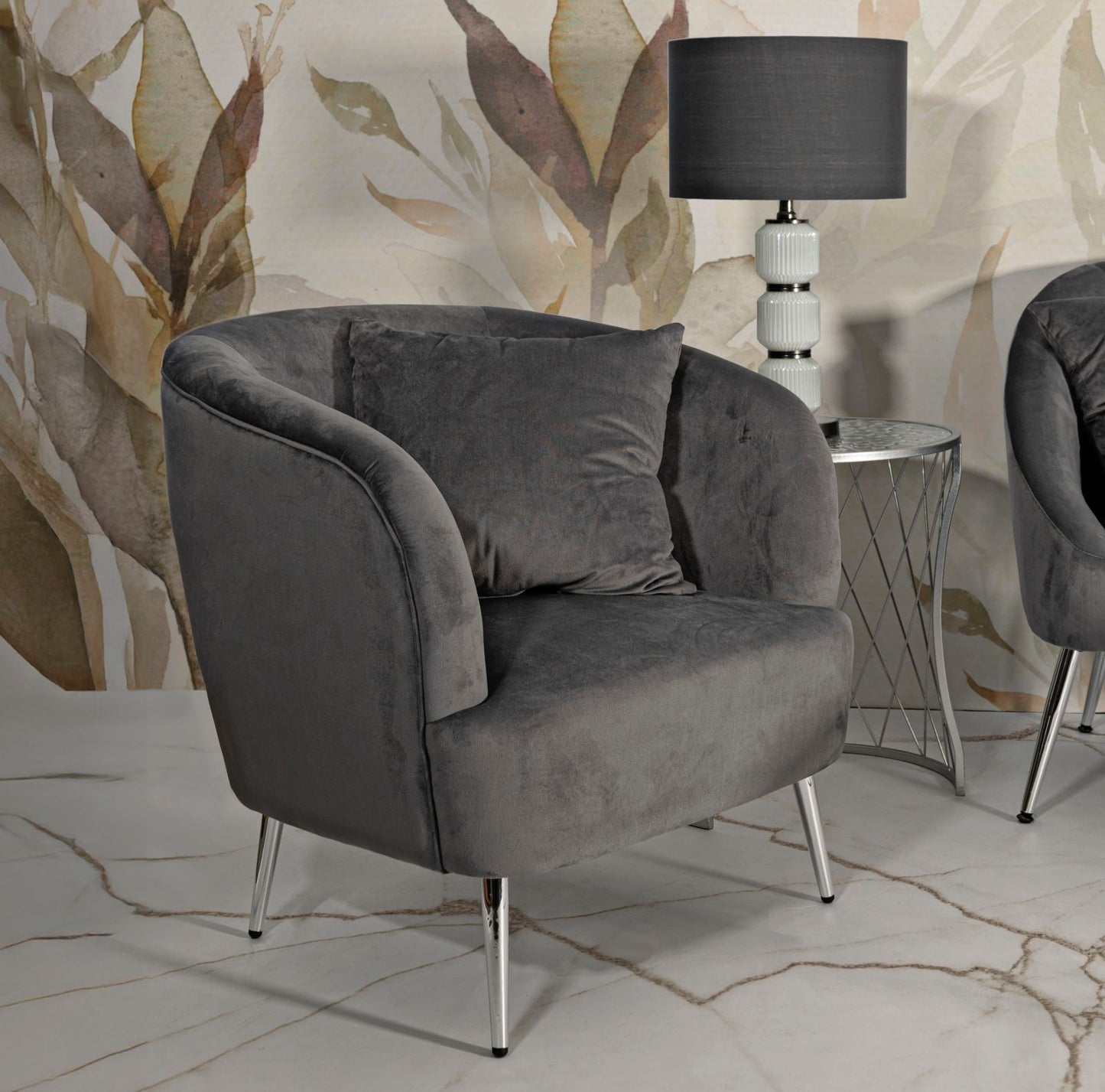 POLTRONA SILVERY C/CUSCINO CM 73X66X78