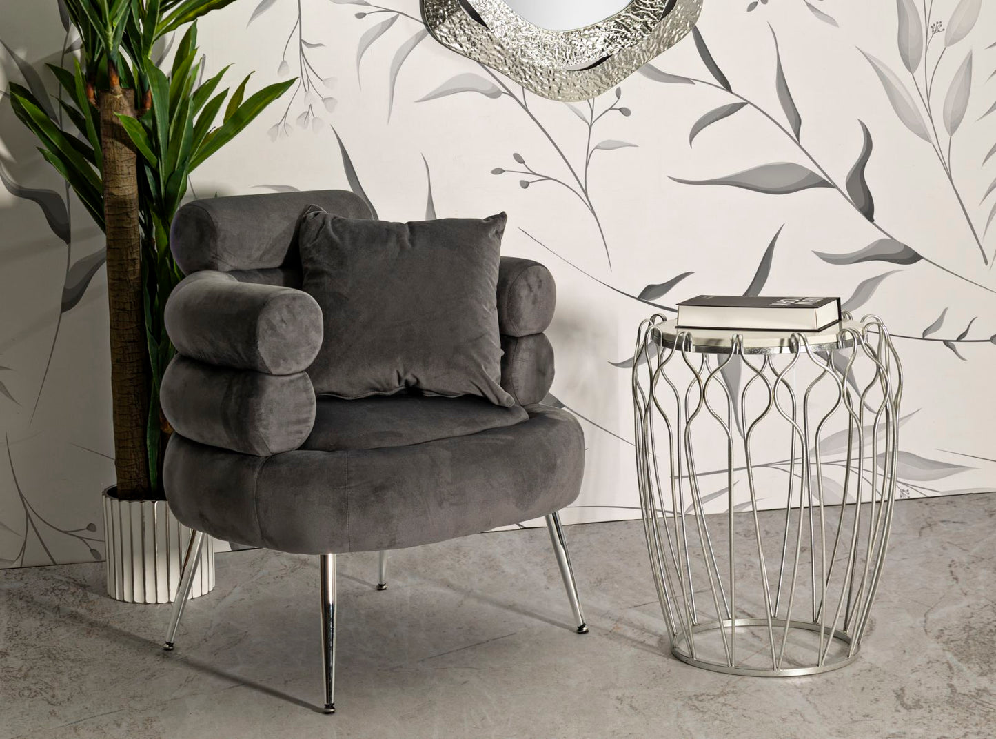 POLTRONA SILVERY PLUS C/CUSINO CM 78X68X85