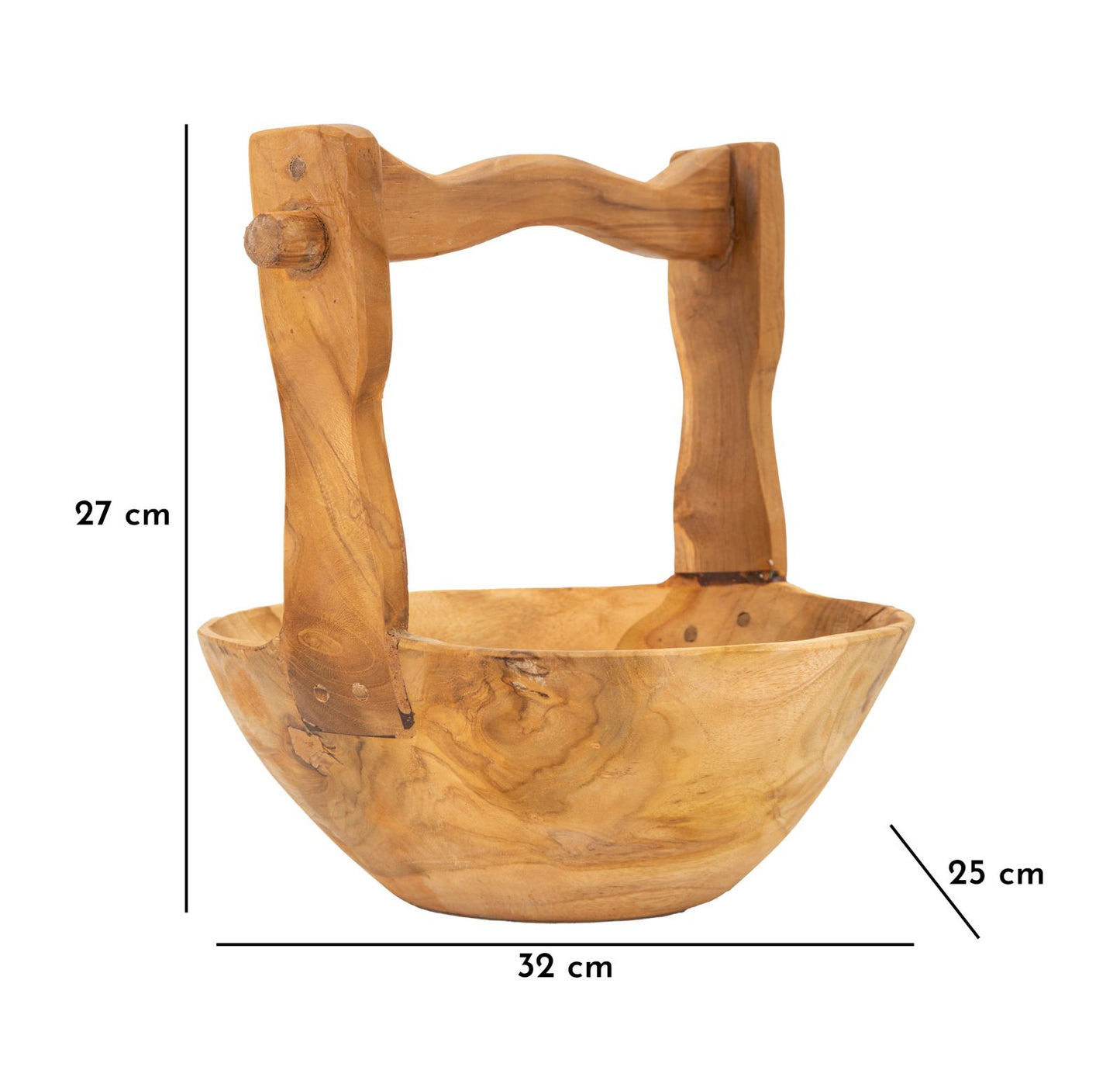 S/TASCHE TIMBO IN TEAK RICICLATO CM 32X25X27 (PEZZI UNICI - NON RIP. IN SERIE)