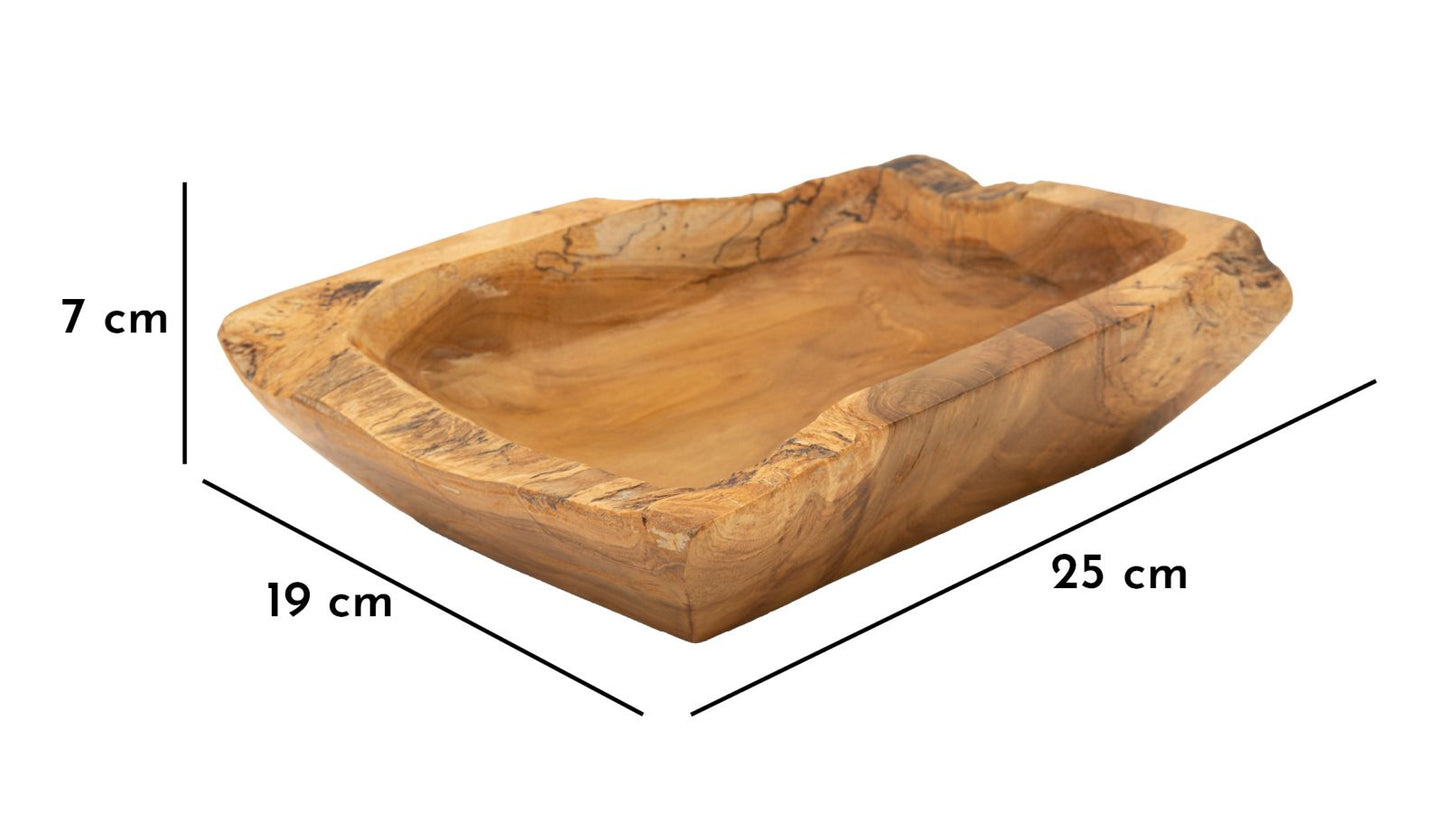 S/TASCHE KUTAK IN TEAK RIC.CM 25X19X7  (PEZZI UNICI - NON RIP. IN SERIE)