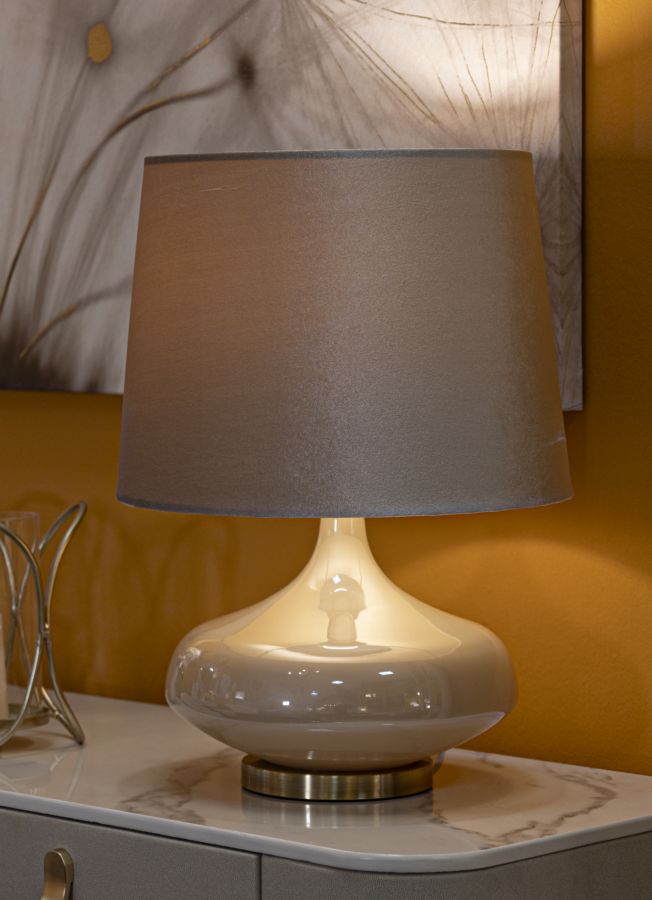 LAMPADA DA TAVOLO PERLY ROUND CM Ø 35X50,5