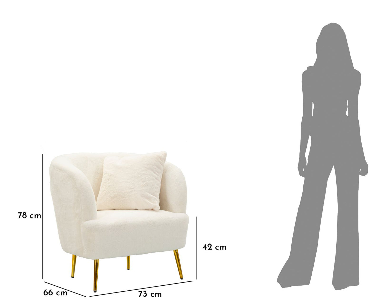 POLTRONA SOFFY C/CUSCINO CM 73X66X78