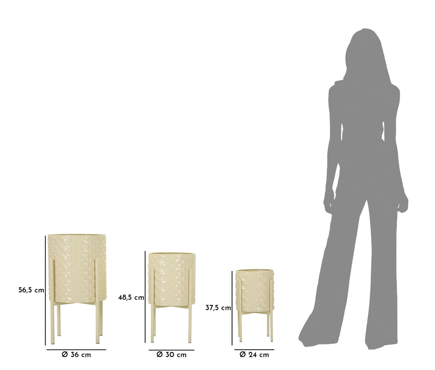 P/VASI BETSY TRIS CM Ø 36X56,5-30X48,5-24X37,5