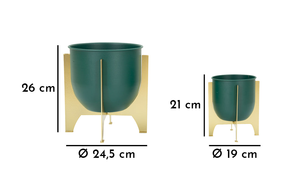 P/VASI GRENT SHET SET 2 PZ CM Ø 24,5X26-19X21