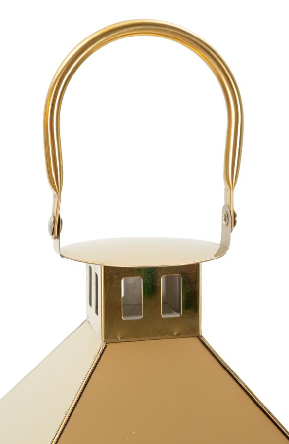 LANTERNE GOLD SET 3 PZ CM 18X19X61-15X14,5X44,5-11X10X30