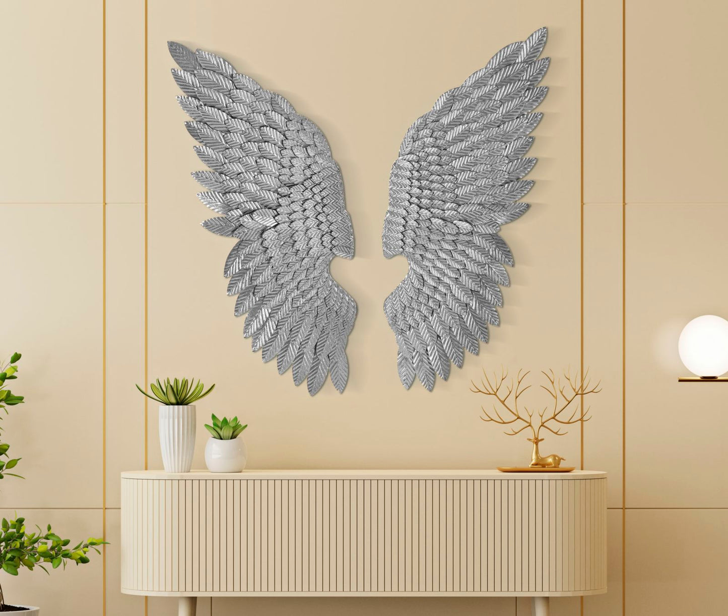 PANNELLO ALI BEAUTY COPPIA SILVER CM 37,5X3X100