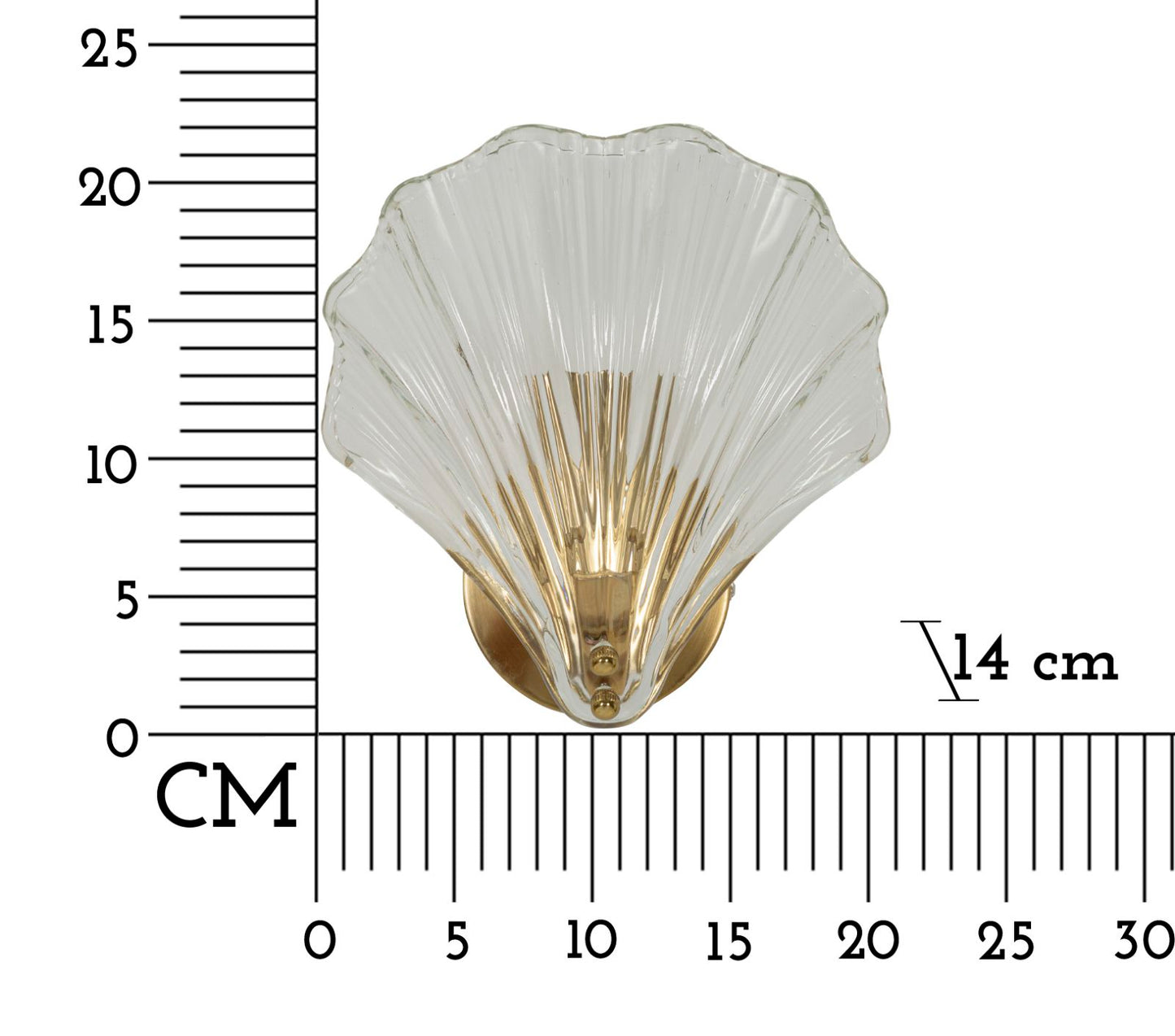 LAMPADA DA MURO SHELL CM 20X14X22