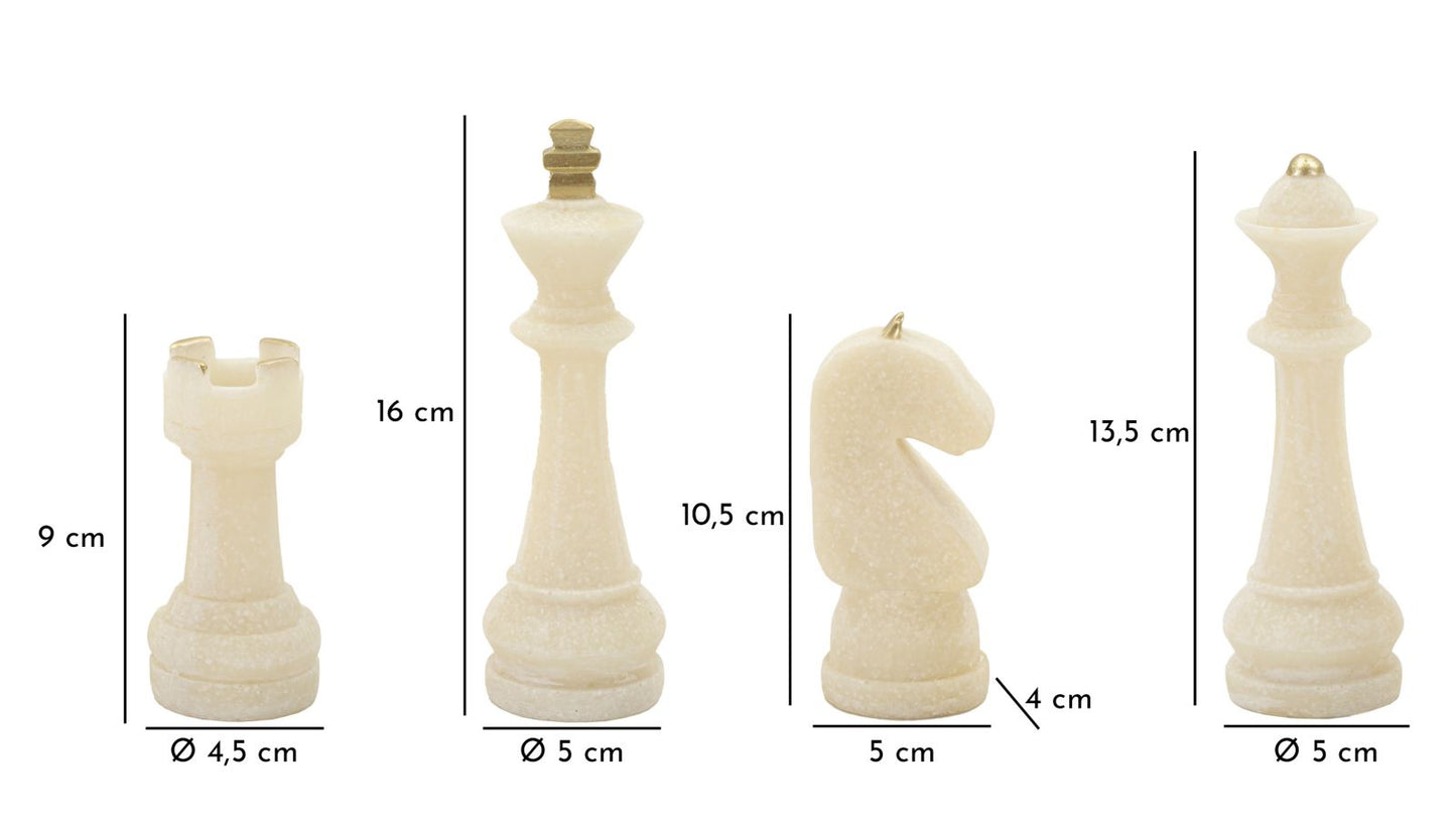 SCACCHI QUARZY SET 8 PZ ASSORTITI CM Ø 4,4X9,2-4,3X13,3-5X16-X4,5X10,3