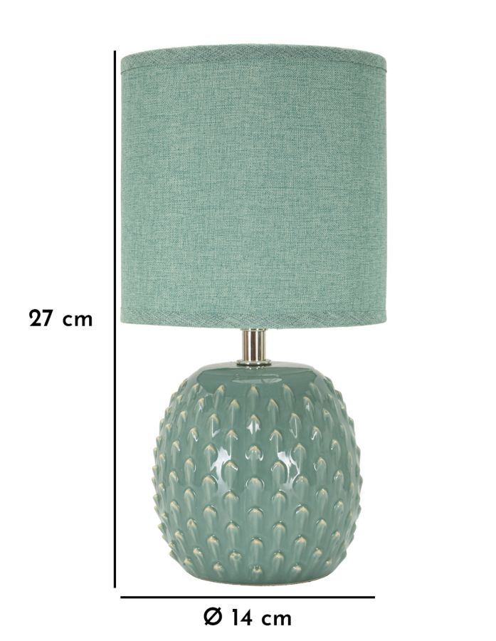 LAMPADA DA COMODINO PONTUS TURCHESE CM Ø 14X27
