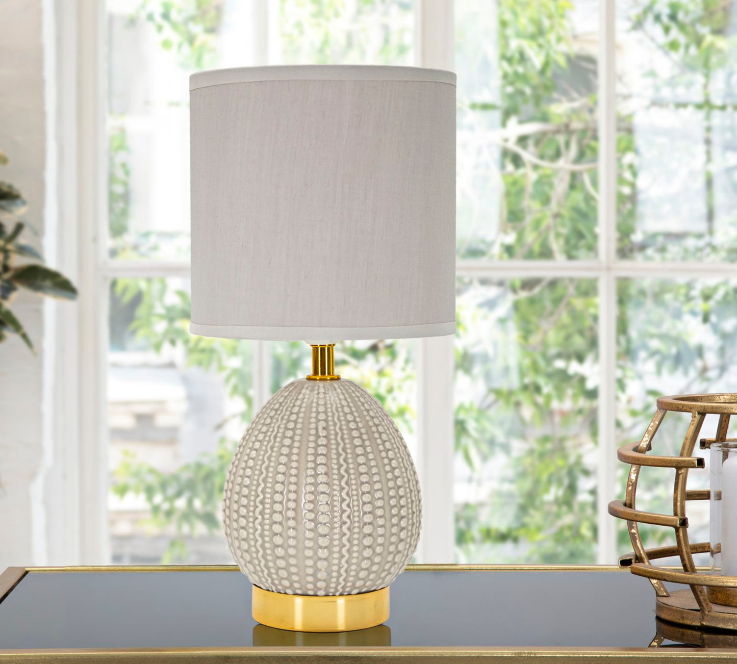 LAMPADA DA COMODINO FLAVI GRIGIA CM Ø 15X30,5