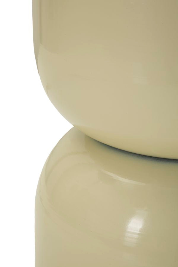 TAVOLINETTO IN METALLO OYI CREMA CM Ø 31X46