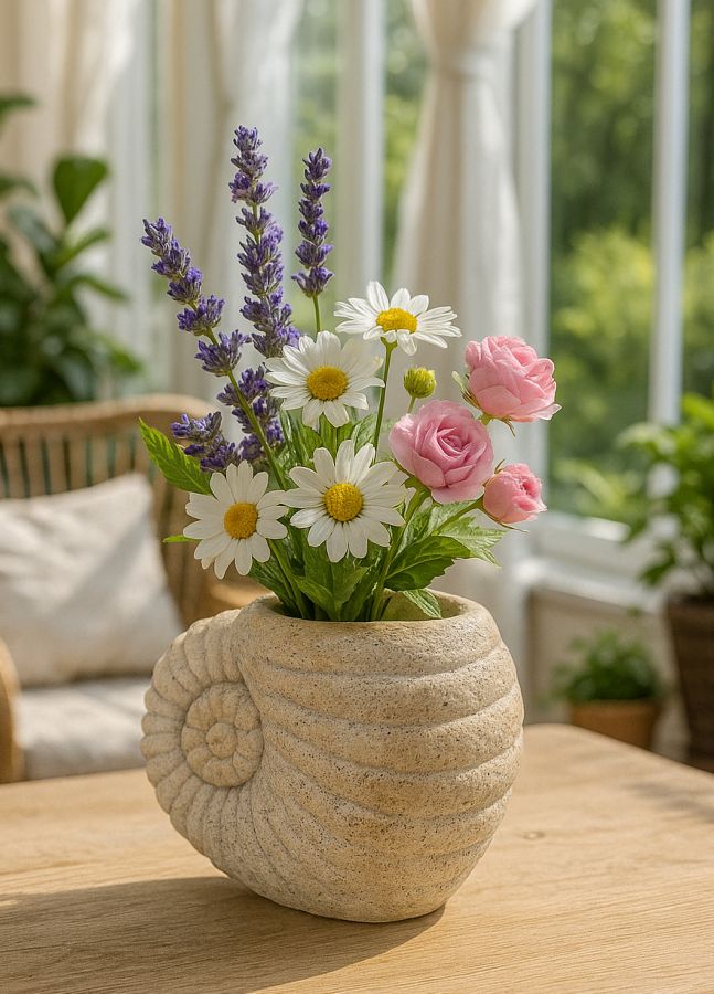 VASO SHELL SAND -A- CM 33X19X23 (APERTURA CM Ø 13)