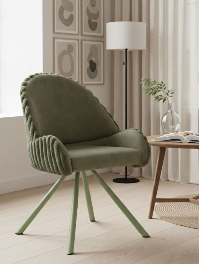 SEDIA STOCCOLMA -A- VERDE SET 2 PZ 58x53x8H cm