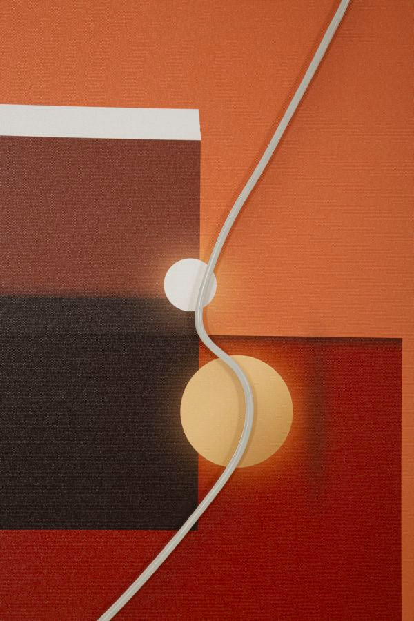 STAMPA C/LED SU TELA ABSTRACT CM 150X3,5X50