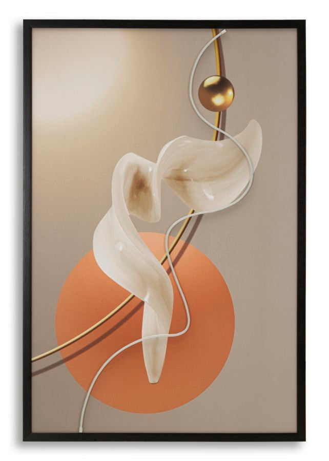 STAMPA C/LED SU TELA ABSTRACT -A- CM 80X4X120