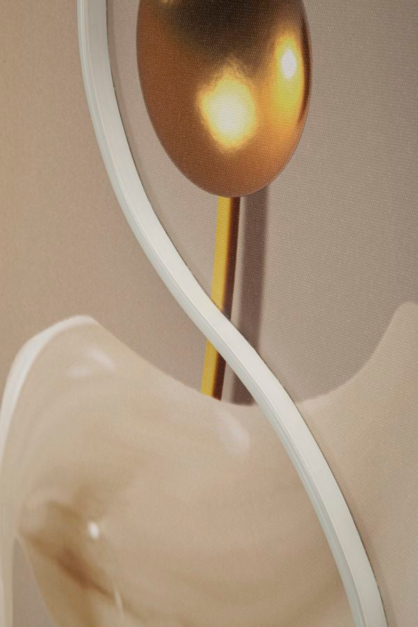STAMPA C/LED SU TELA ABSTRACT -A- CM 80X4X120