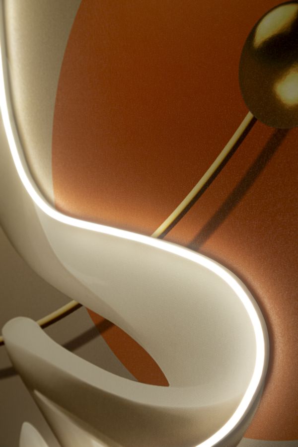 STAMPA C/LED SU TELA ABSTRACT -B- CM 80X4X120