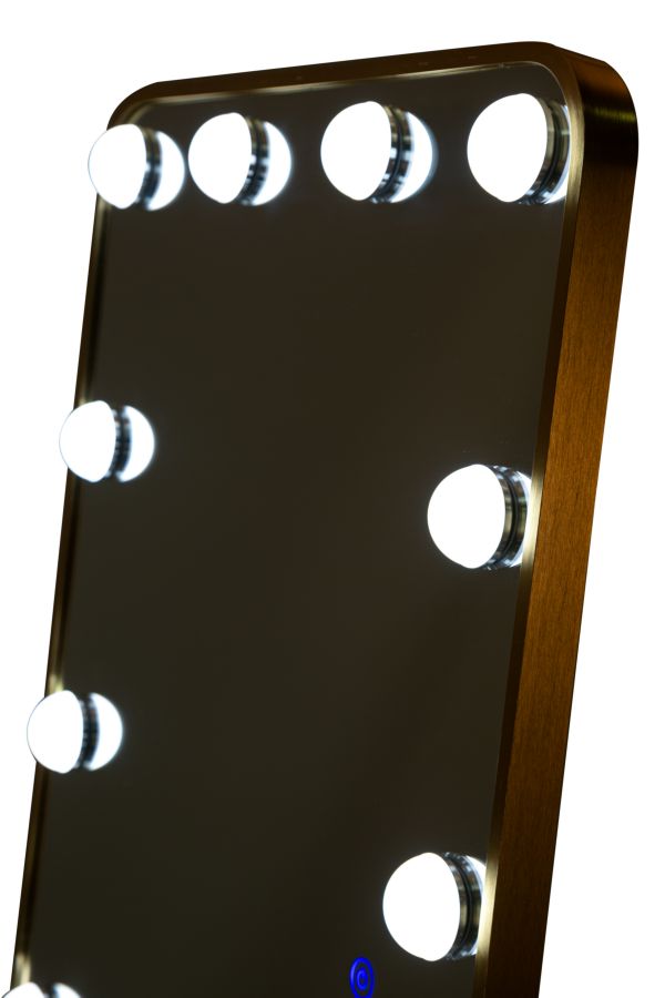 SPECCHIO DA TERRA LED HOLLYWOOD RETT. CM 50X6-45X160 (3 TONALITA' DI LUCI)