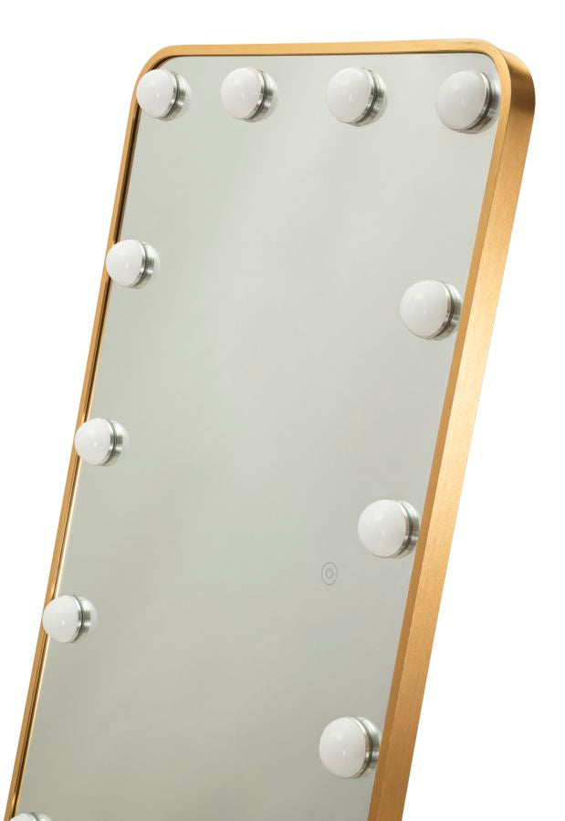 SPECCHIO DA TERRA LED HOLLYWOOD RETT. CM 50X6-45X160 (3 TONALITA' DI LUCI)