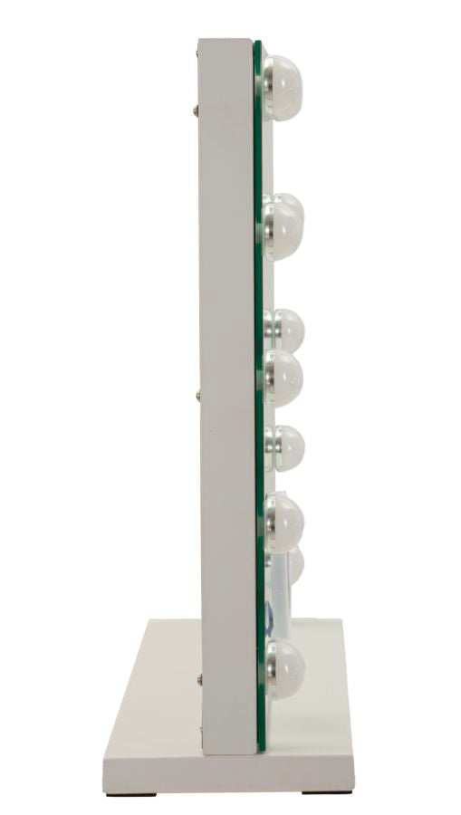 SPECCHIO DA TAVOLO HOLLYWOOD CM 55X14X43 (SPEC.ROT. CM Ø 9) (3TONALITA' DI LUCE)