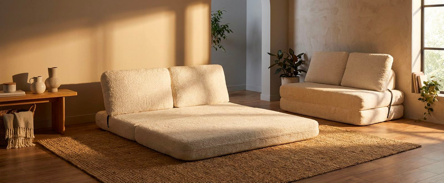 DIVANO/LETTO FASTER BIANCO CM 150X100X80 (COMPRESSO-MISURA LETTO CM213X150X18)