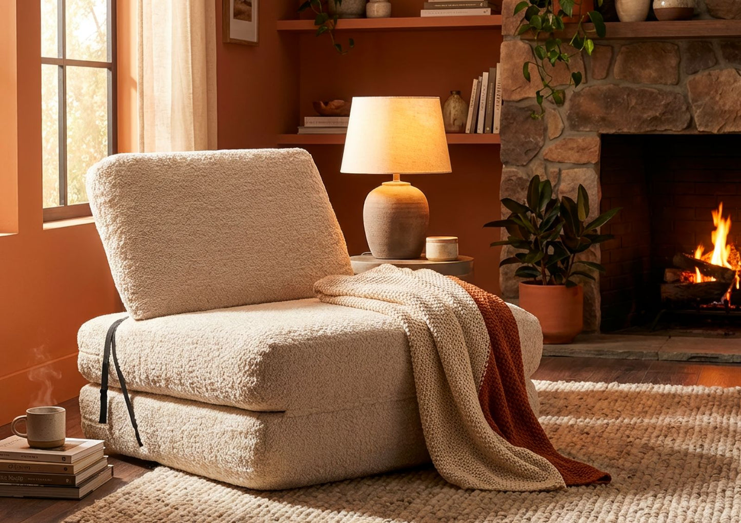 POLTRONA/LETTO FASTER BIANCA CM 80X100X80 (COMPRESSA-MISURA LETTO CM204X80X18)