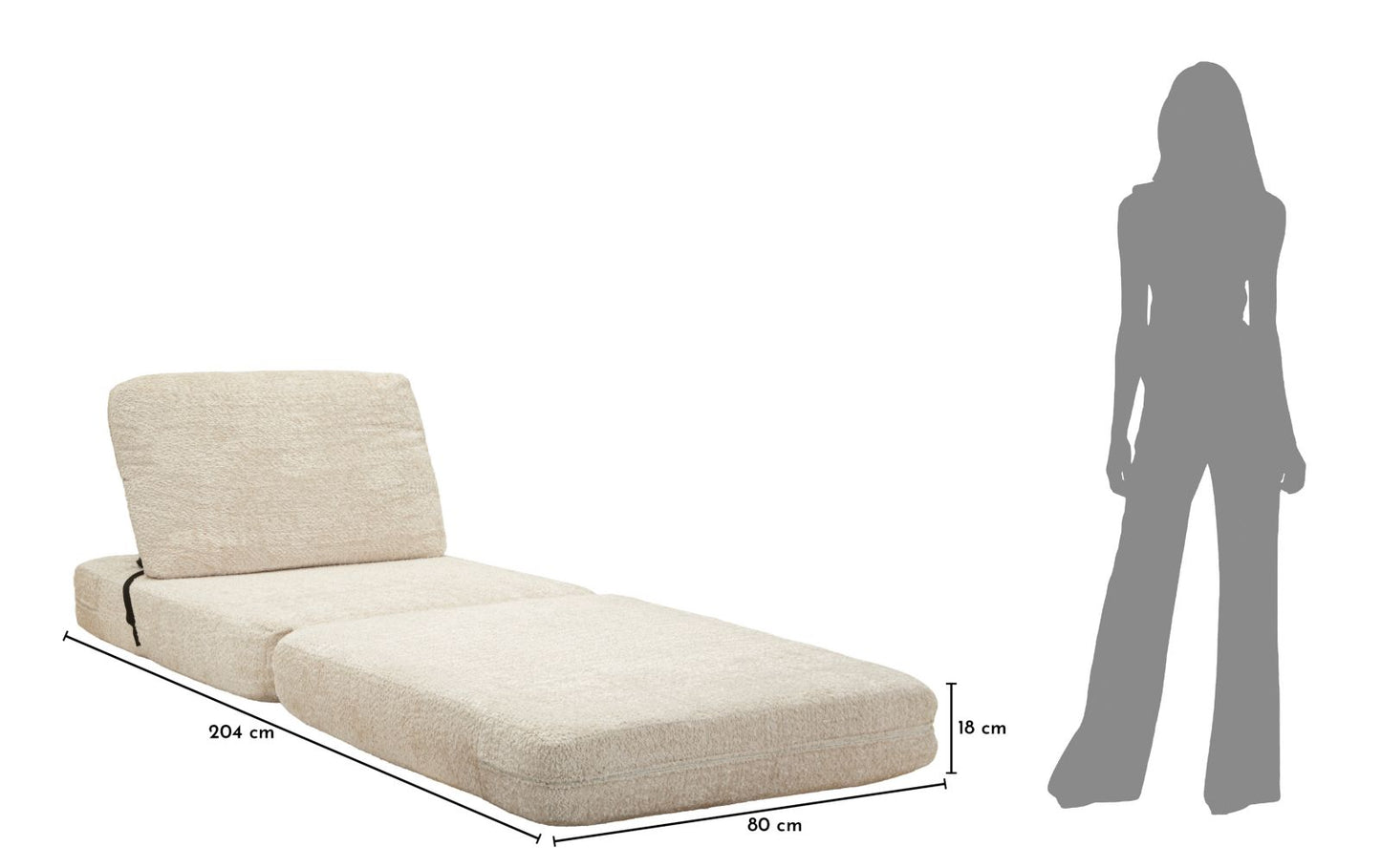POLTRONA/LETTO FASTER BIANCA CM 80X100X80 (COMPRESSA-MISURA LETTO CM204X80X18)
