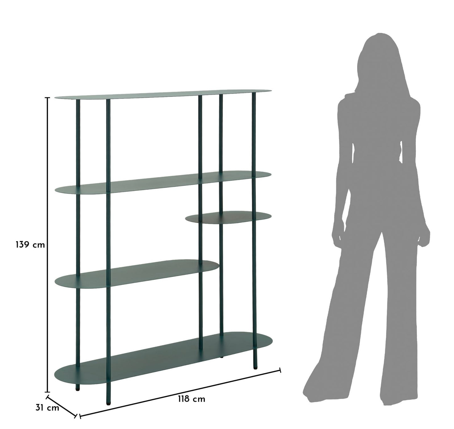 LIBRERIA SATURNO OTTANIO CM 118X31X139