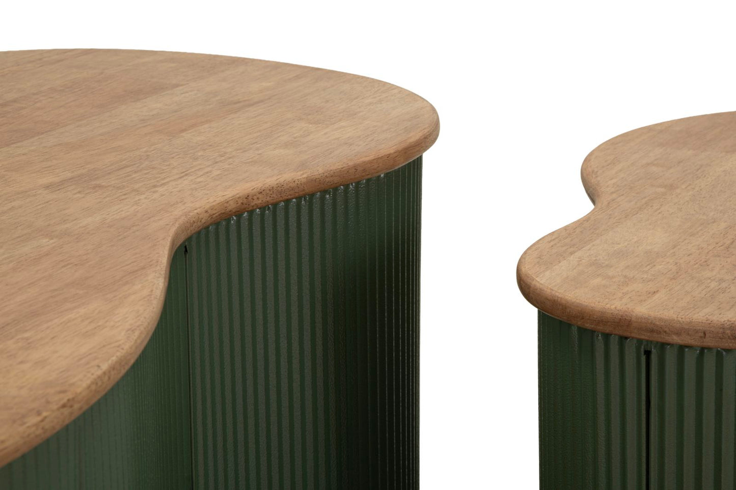 TAVOLINI DA CAFFE' FRANKFURT COPPIA VERDI CM 87X53X32-50X35X28