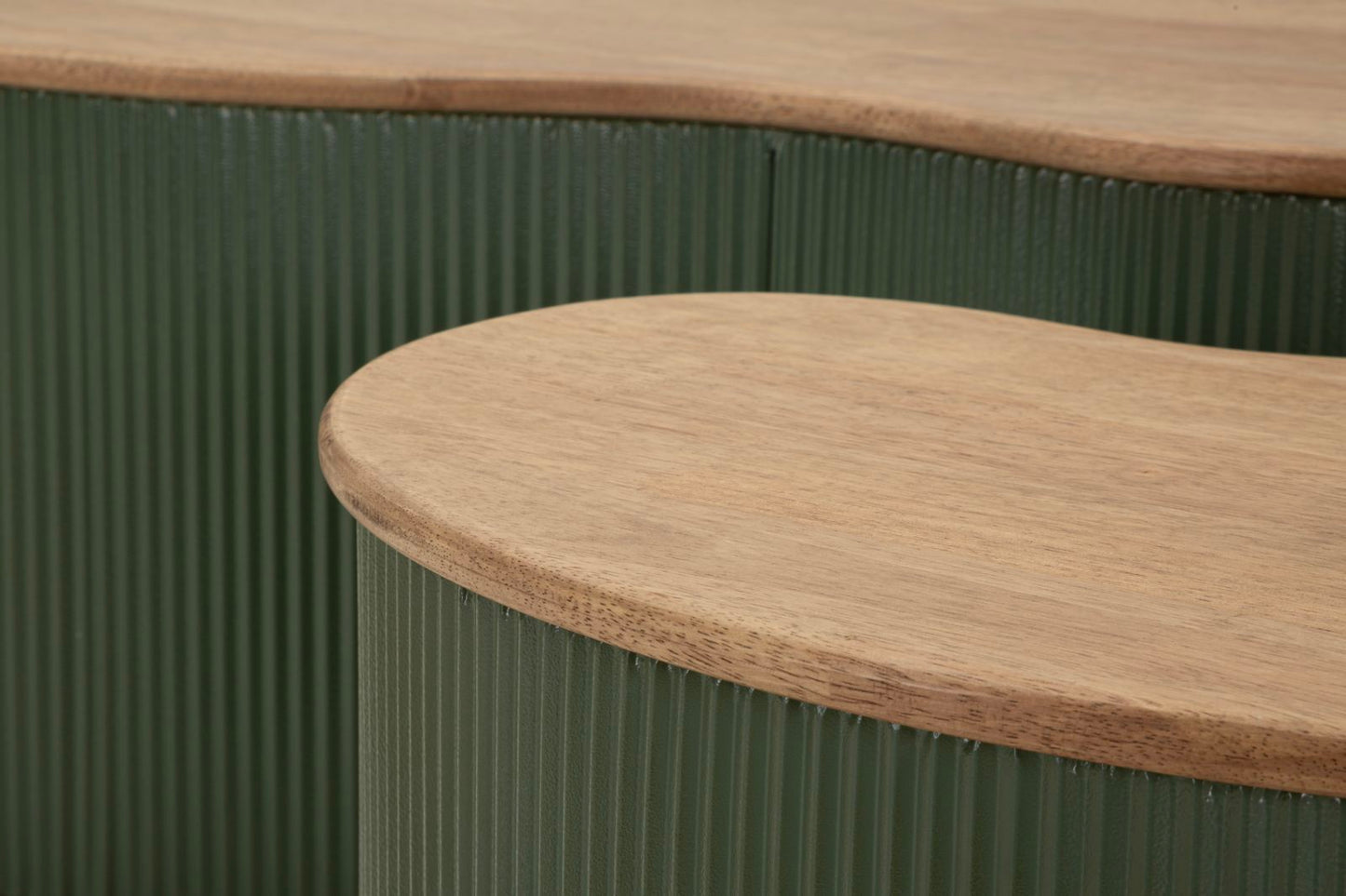 TAVOLINI DA CAFFE' FRANKFURT COPPIA VERDI CM 87X53X32-50X35X28