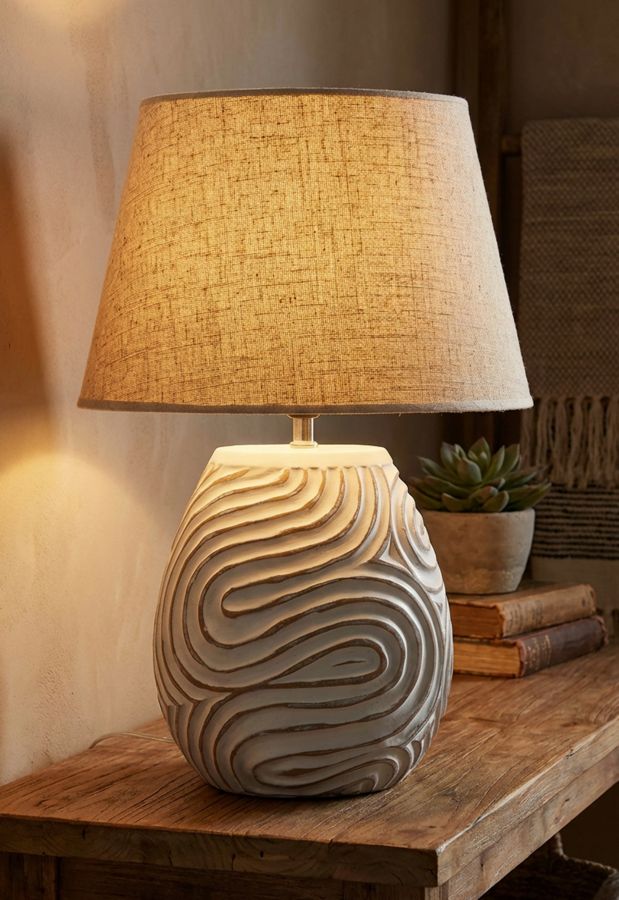 LAMPADA DA TAVOLO RESINA OBLIX CM Ø 35X55