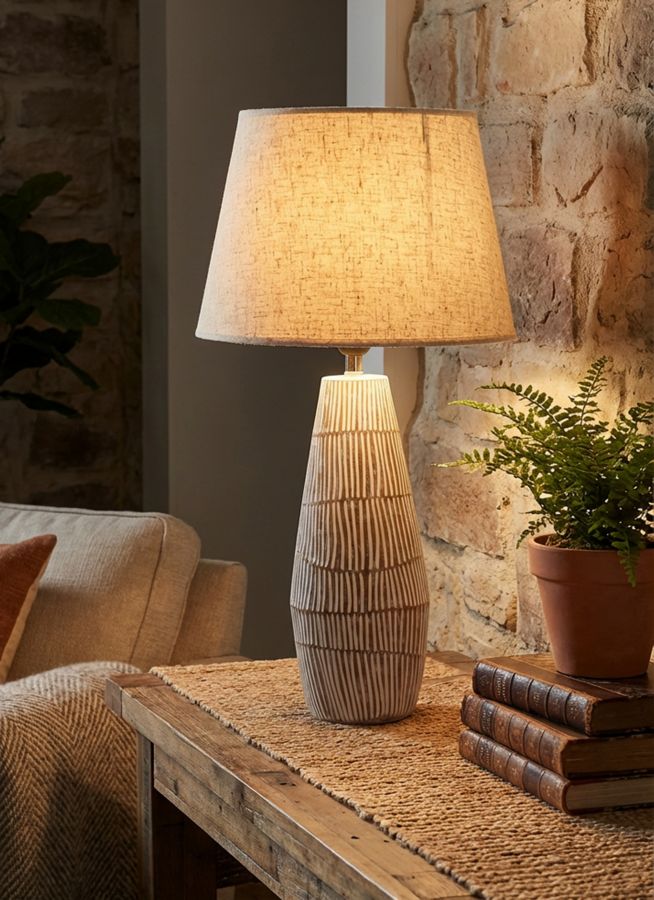 LAMPADA DA TAVOLO RESINA HANOI CM Ø 35X69,5