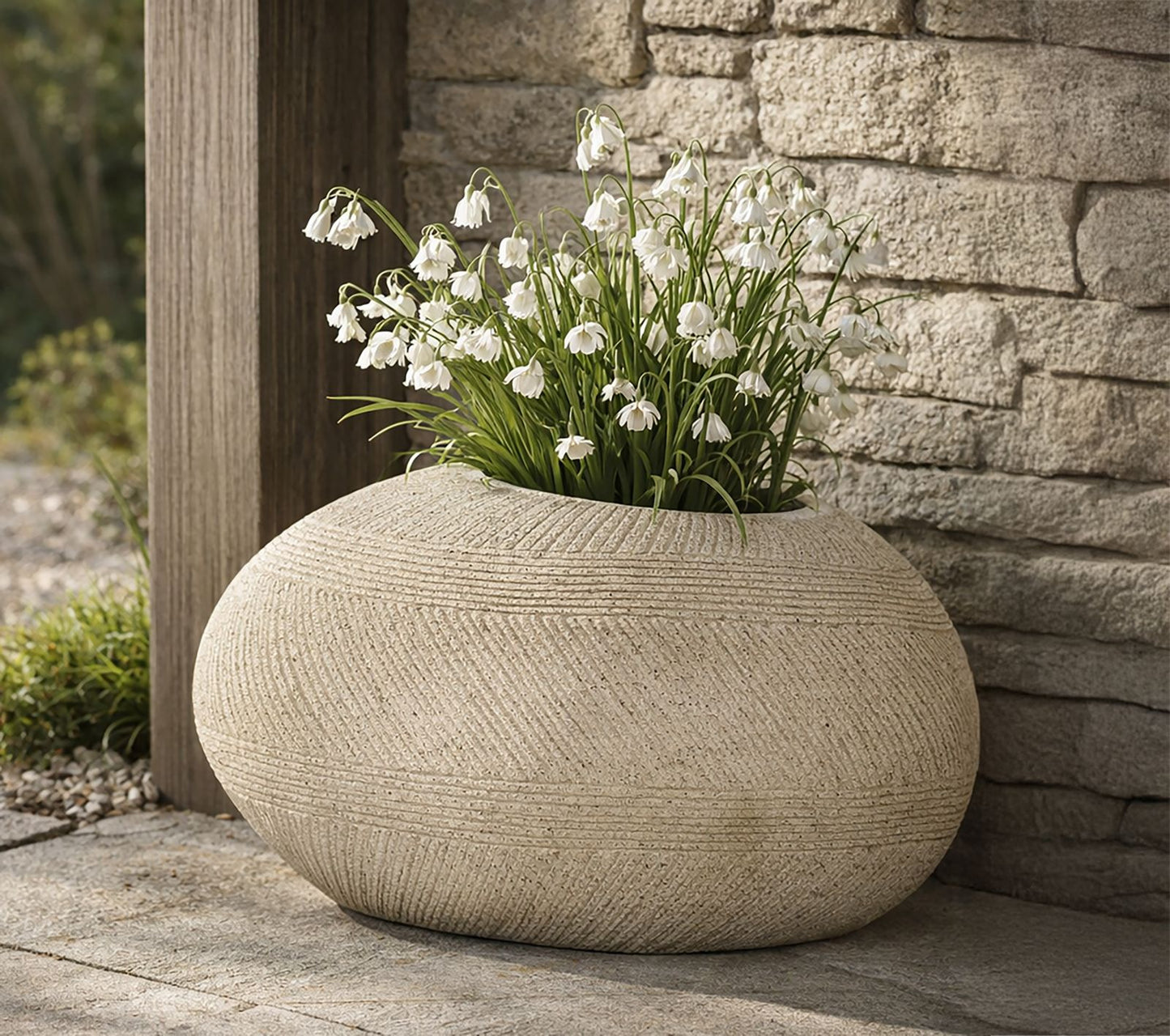 Vaso da esterno effetto pietra Stone 54,5x42,5x30 cm