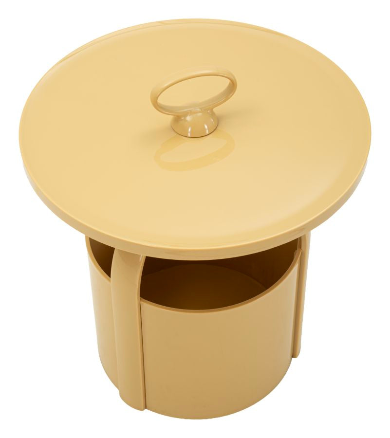 TAVOLINETTO P/GIORNALI IRIS CREMA CM Ø 44X43