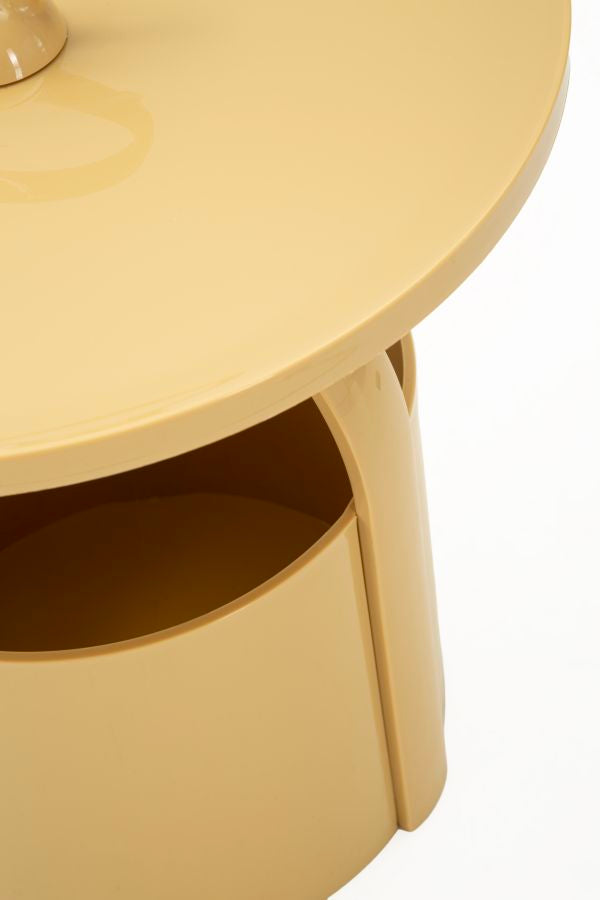 TAVOLINETTO P/GIORNALI IRIS CREMA CM Ø 44X43